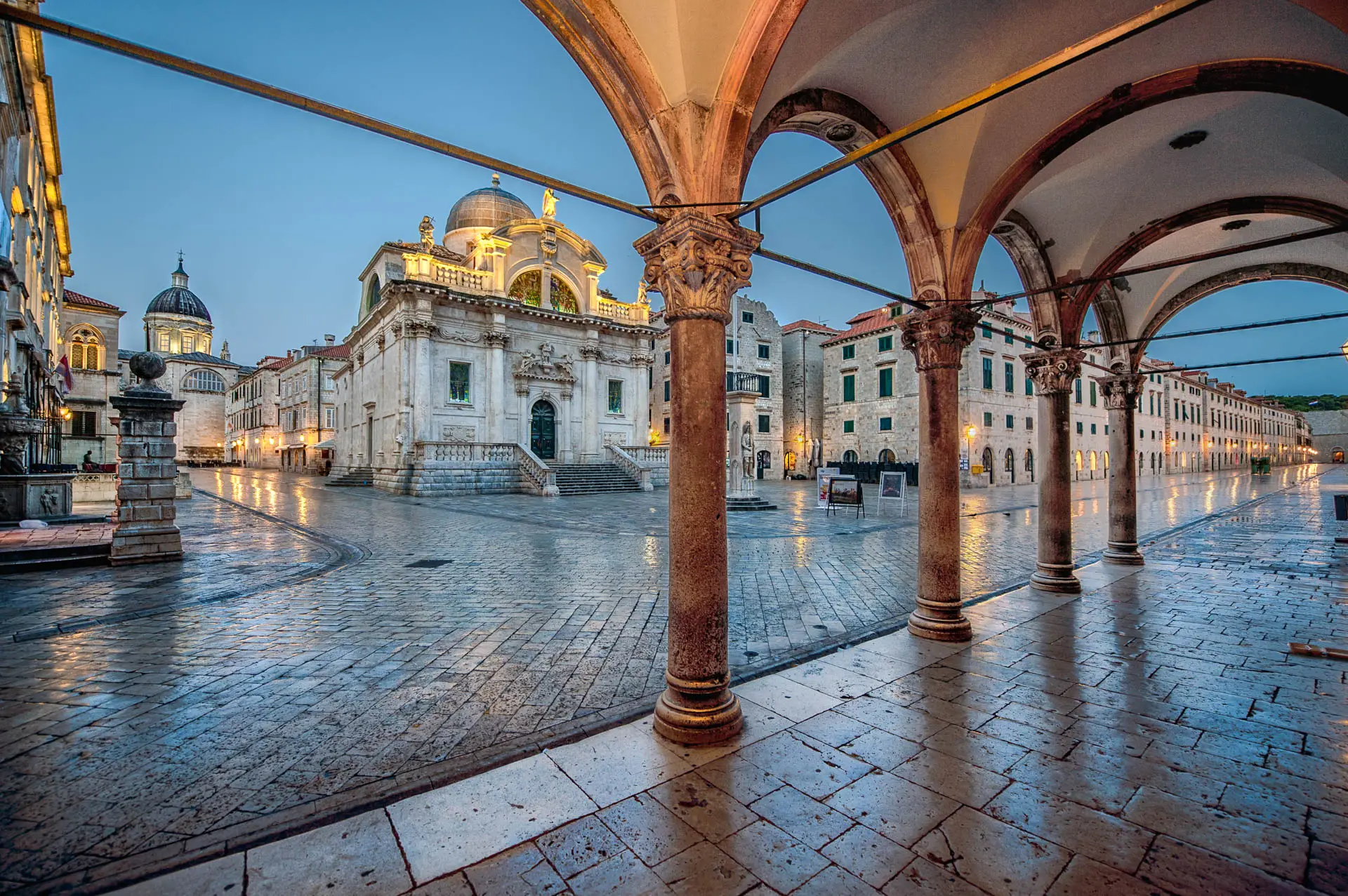 Dubrovnik Old Town after the crowds during a private heritage walking tour at dusk
