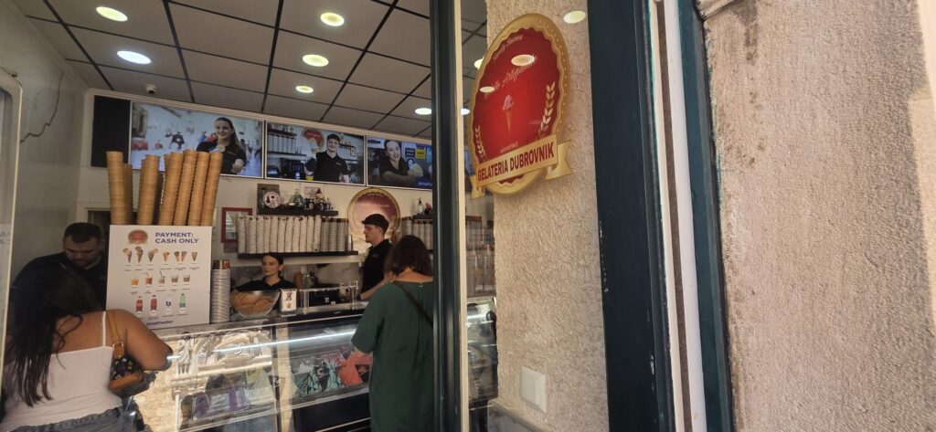 Gelateria Dubrovnik ice cream shop in Dubrovnik Old Town