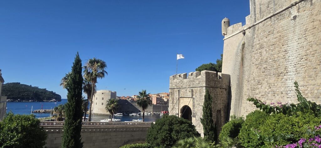 Dubrovnik Old Port, historic City Walls and greenery showing why the city feels romantic for couples