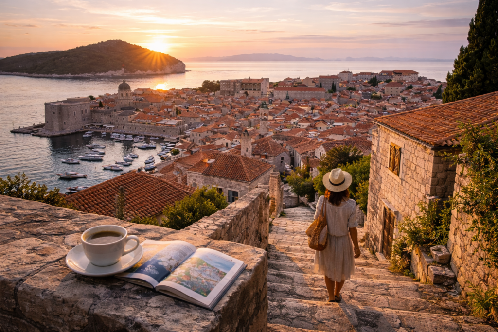 Dubrovnik Old Town sunrise panoramic view with Adriatic Sea and quiet streets – experience Dubrovnik like a local