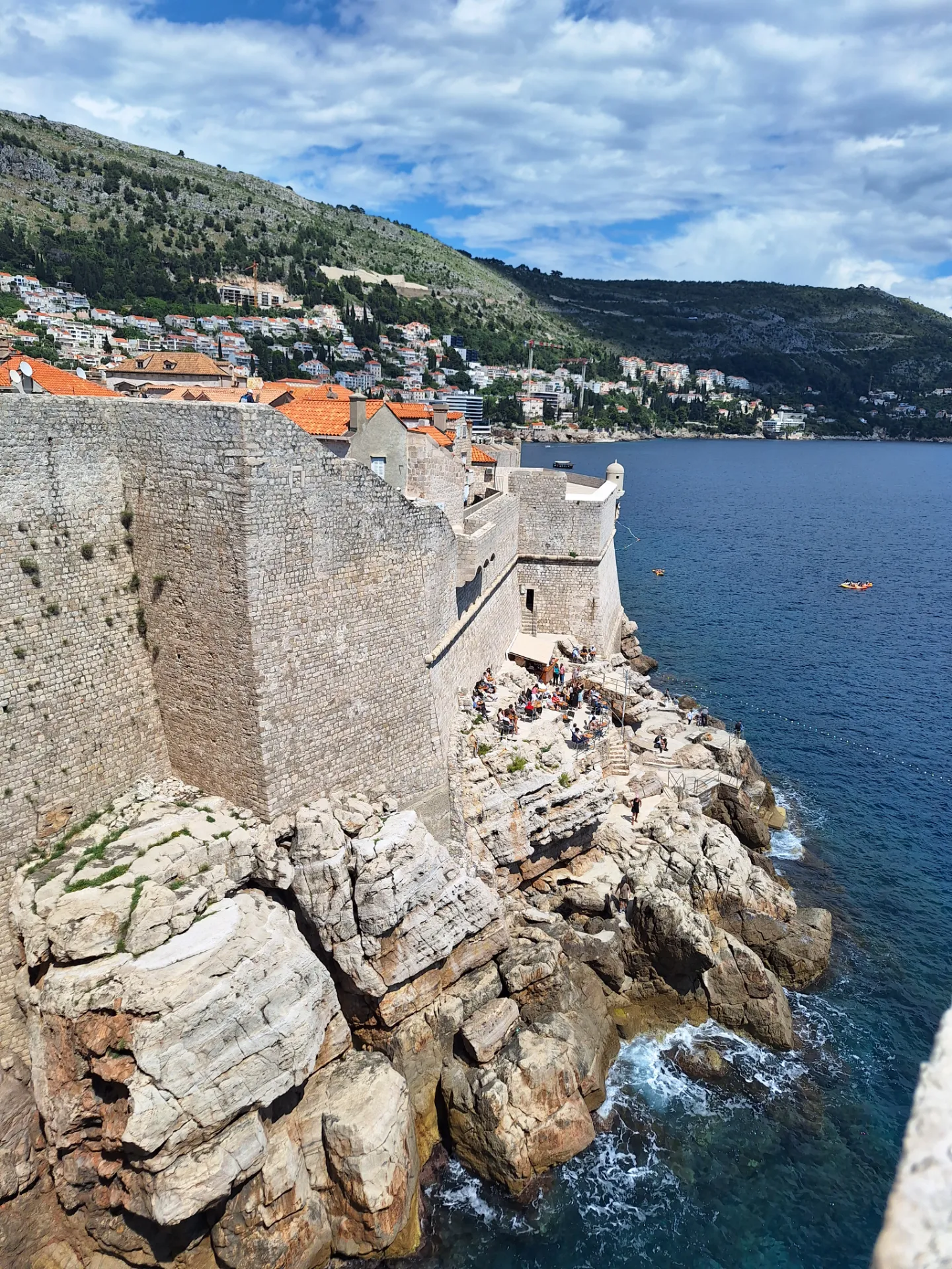 exterior of old town city walls in dubrovnik