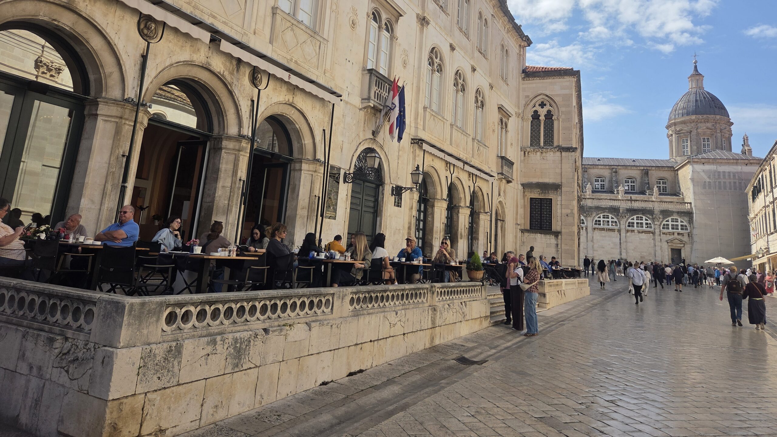 Easy Dubrovnik Old Town walk near the Cathedral on a lower route for senior travelers