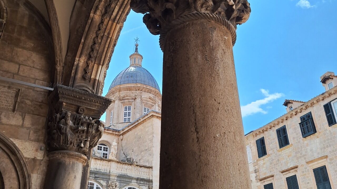 Dubrovnik Old Town and Cathedral viewed from the Rector's Palace before visiting the City Walls