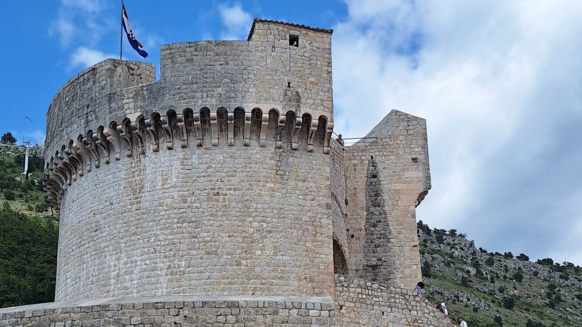 Minčeta Tower on the Dubrovnik City Walls, the highest point of Dubrovnik's medieval fortifications