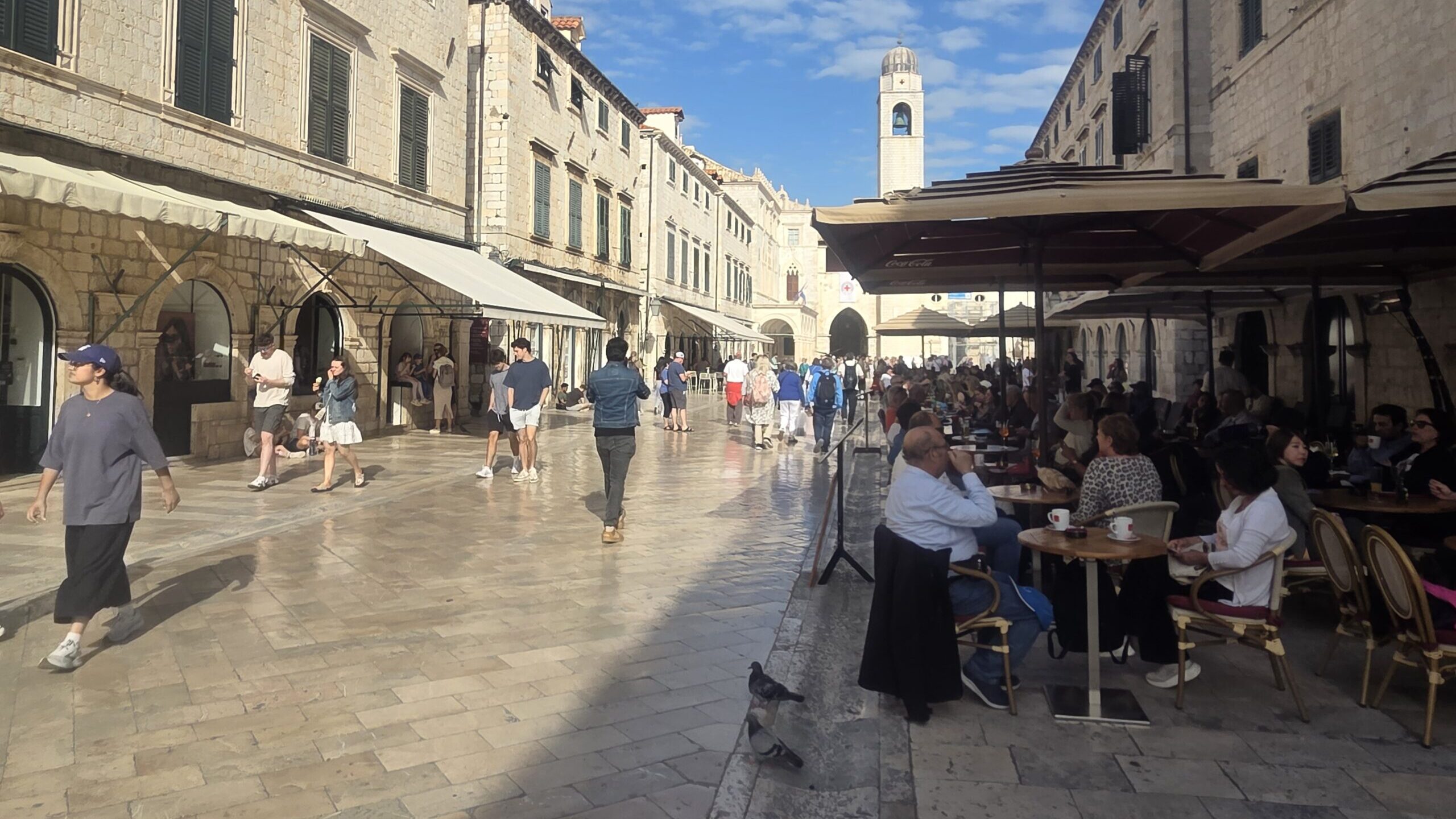 Stradun in Dubrovnik Old Town showing an easy walking route for senior travelers