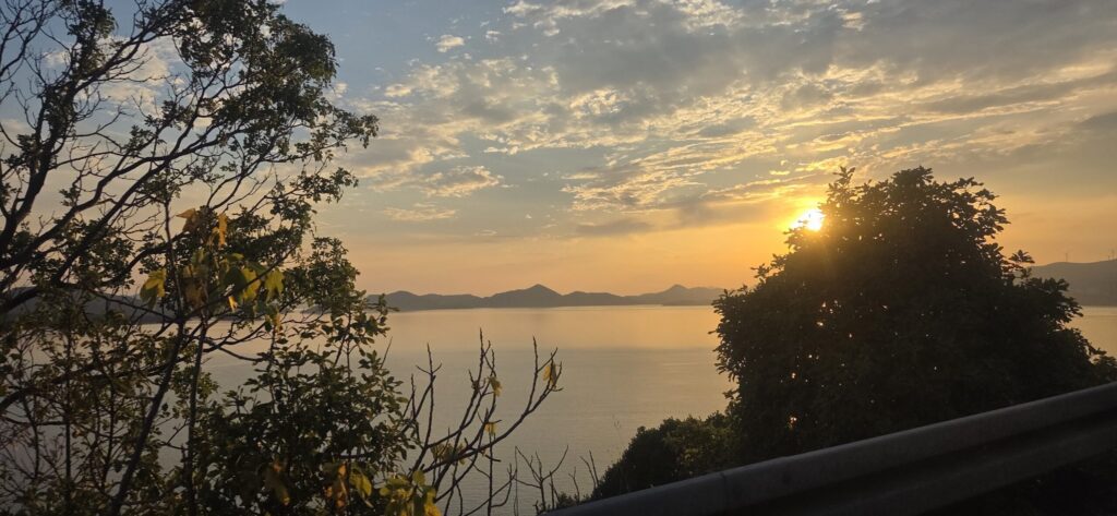 Sunset over the Adriatic from the Magistrala road above Dubrovnik