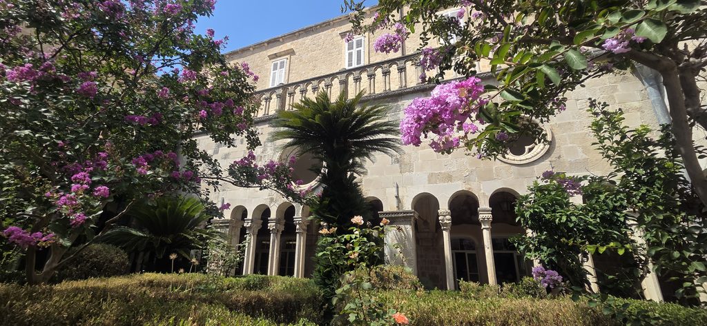 Historic garden inside the Franciscan Monastery Dubrovnik